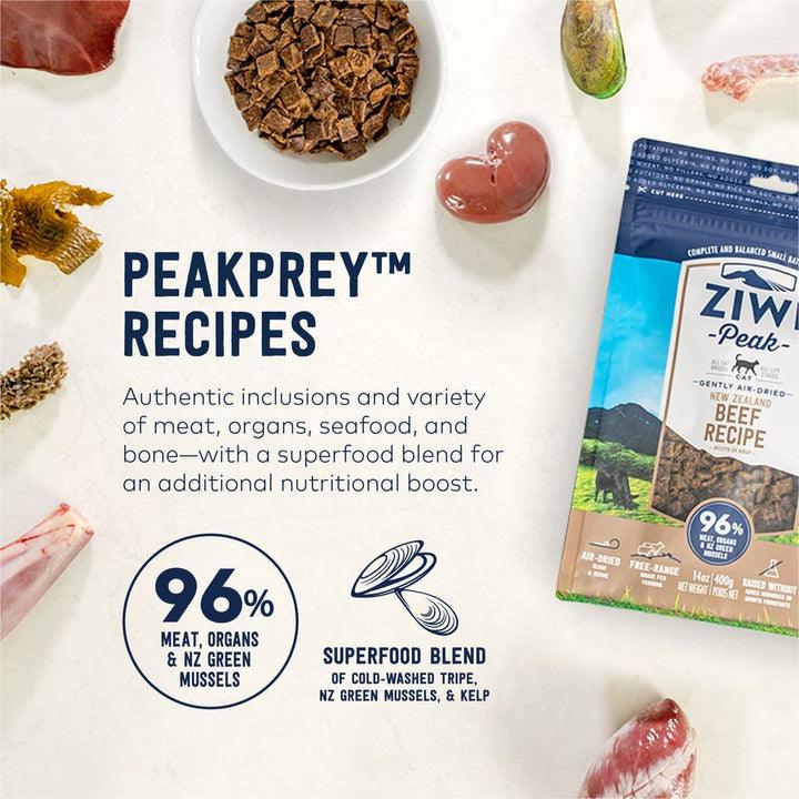 ZIWI Peak Air Dried Cat Food -  Original Beef Recipe