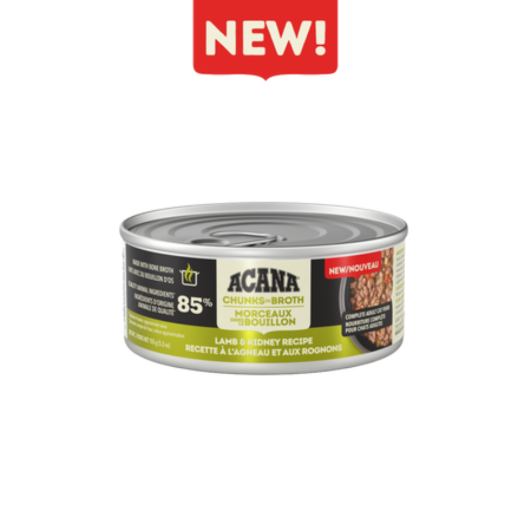 Acana Wet Cat Food -  Chunks in Broth Lamb & Kidney Recipe Canned