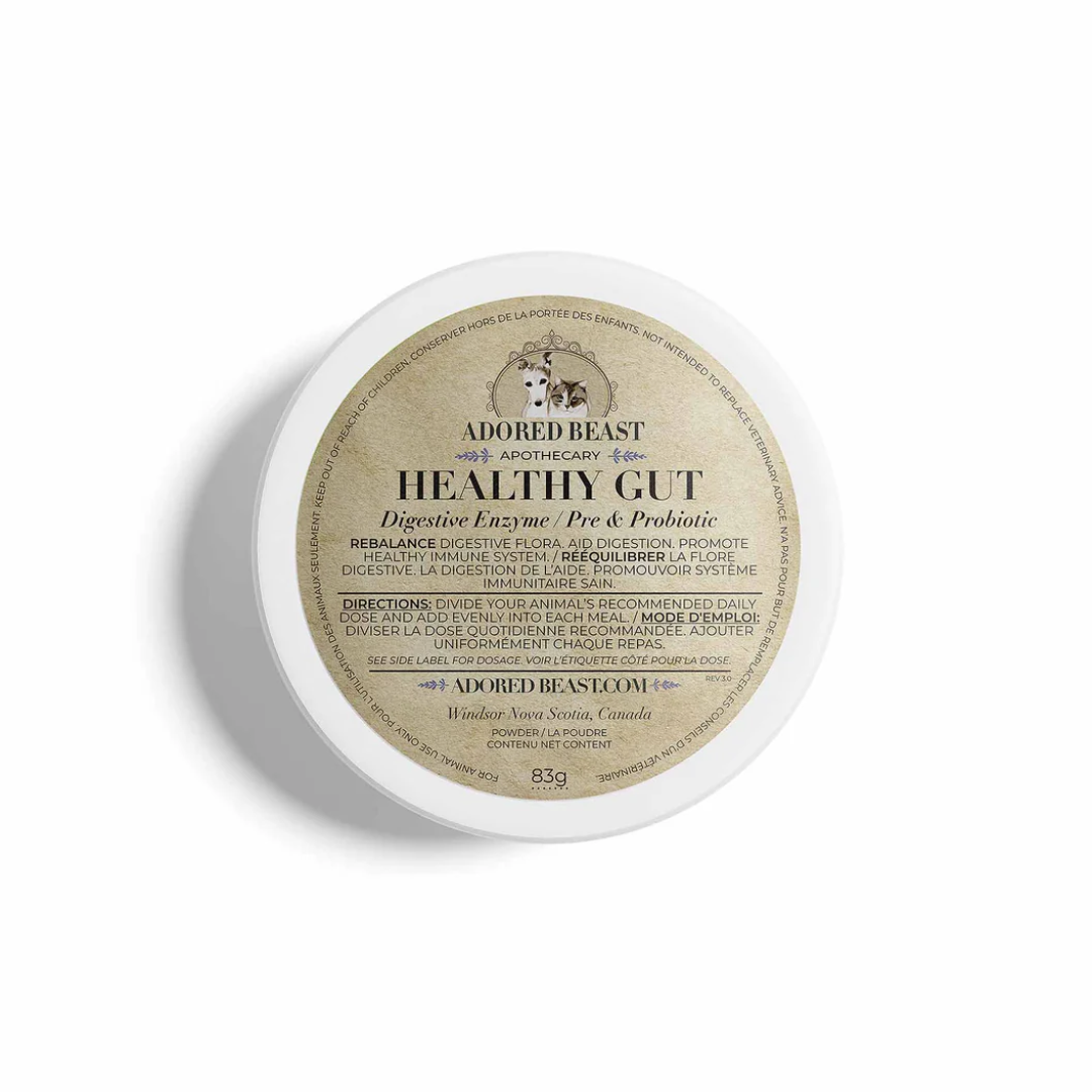Adored Beast Dog and Cat Supplements - Healthy Gut Digestive Enzyme Pre and Probiotic