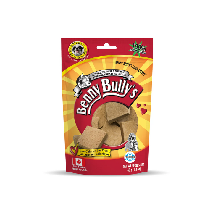 Benny Bully's Freeze Dried Dog Treats - Beef Liver Chops