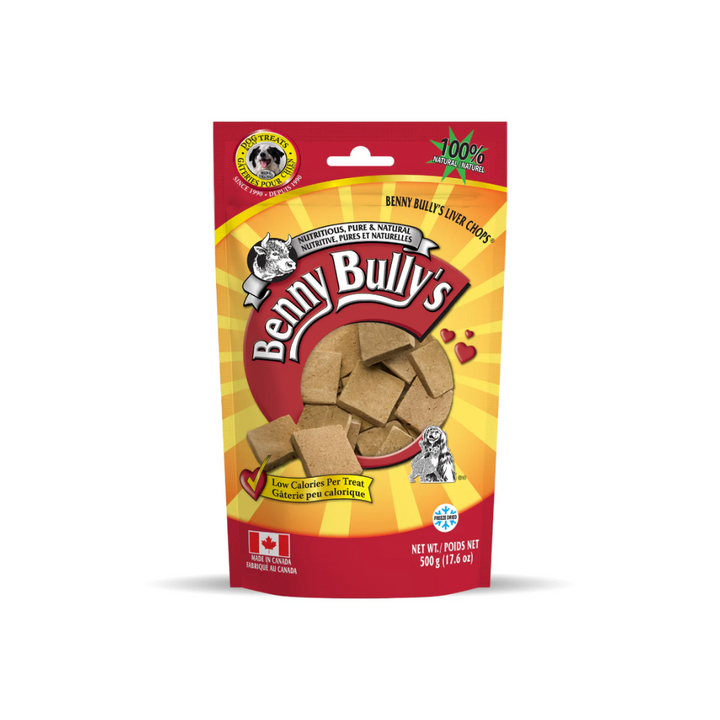 Benny Bully's Freeze Dried Dog Treats - Beef Liver Chops