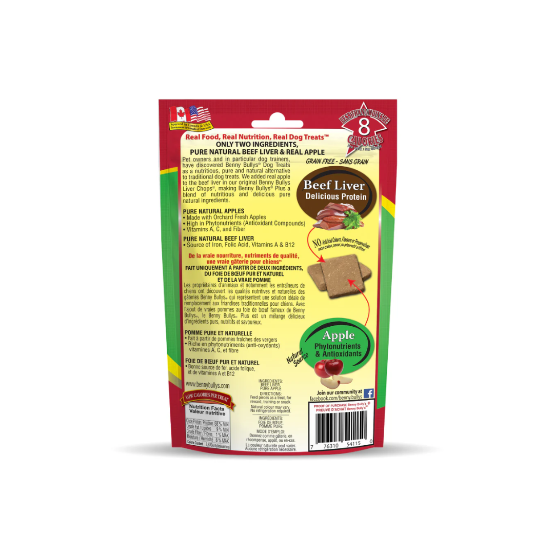 Benny Bully's Freeze Dried Dog Treats - Beef Liver Plus Apple