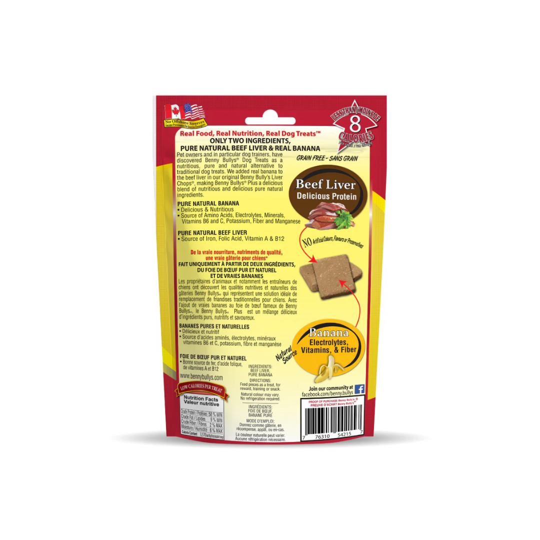 Benny Bully's Freeze Dried Dog Treats - Beef Liver Plus Banana