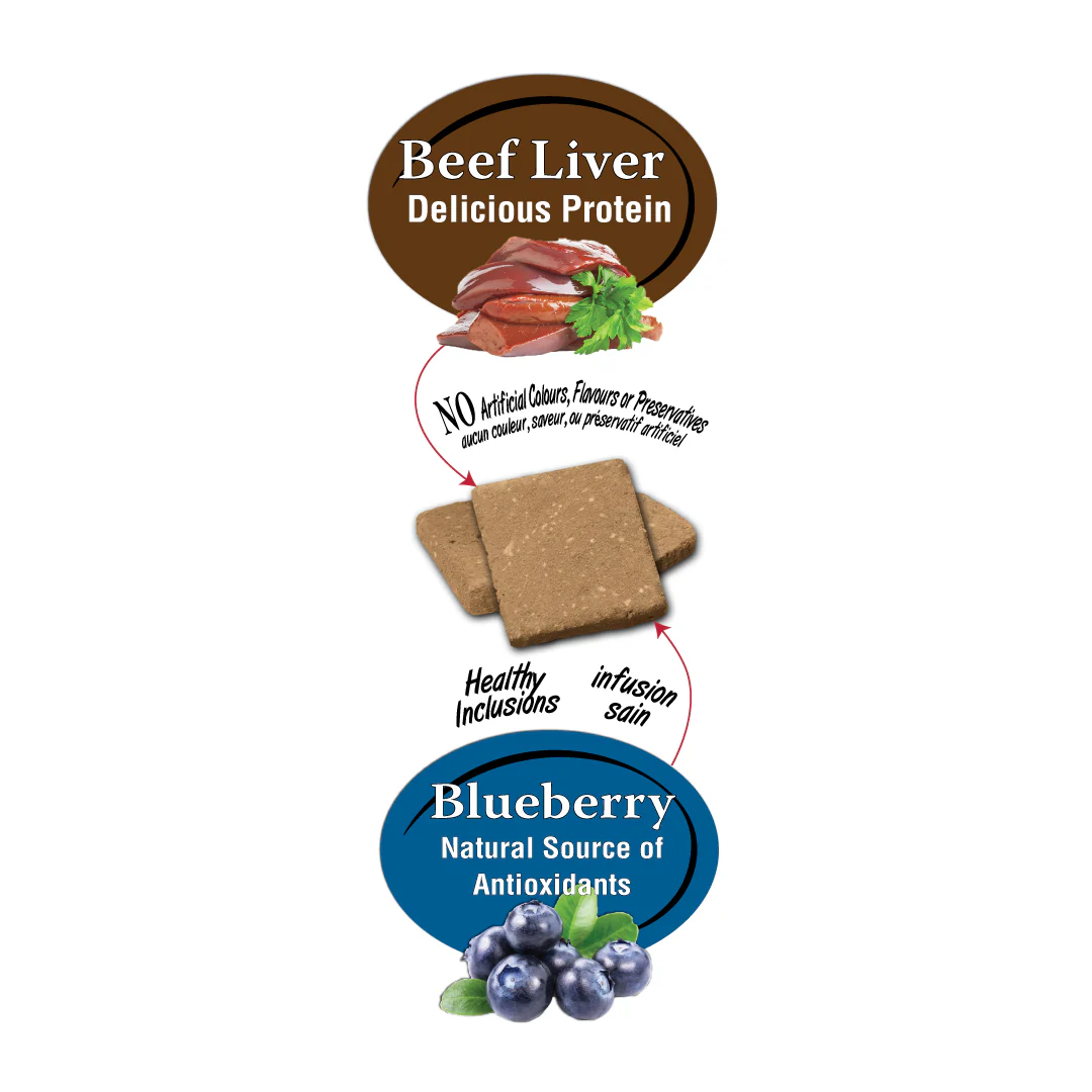 Benny Bully's Freeze Dried Dog Treats - Beef Liver Plus Blueberry