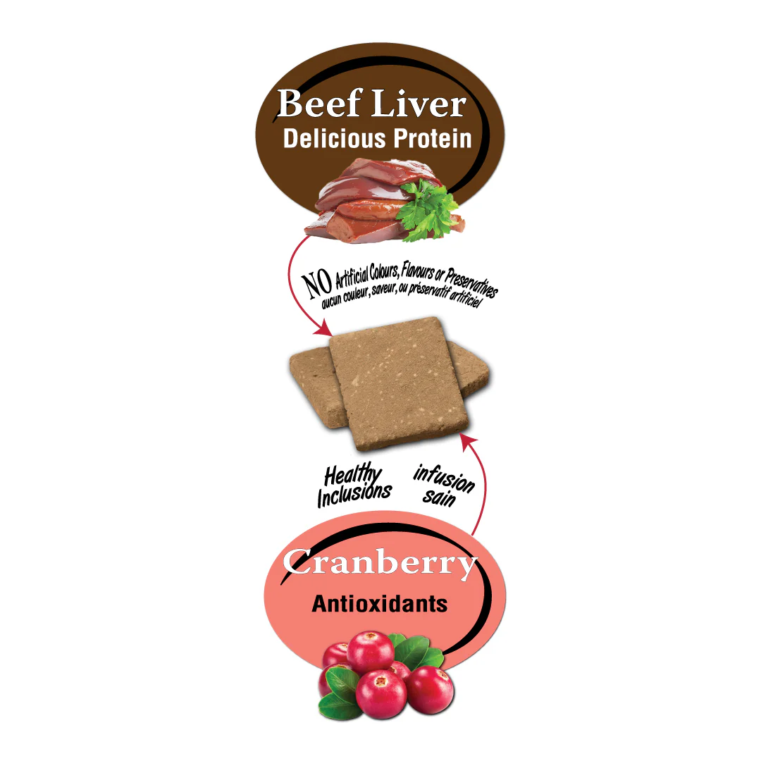 Benny Bully's Freeze Dried Dog Treats - Beef Liver Plus Cranberry