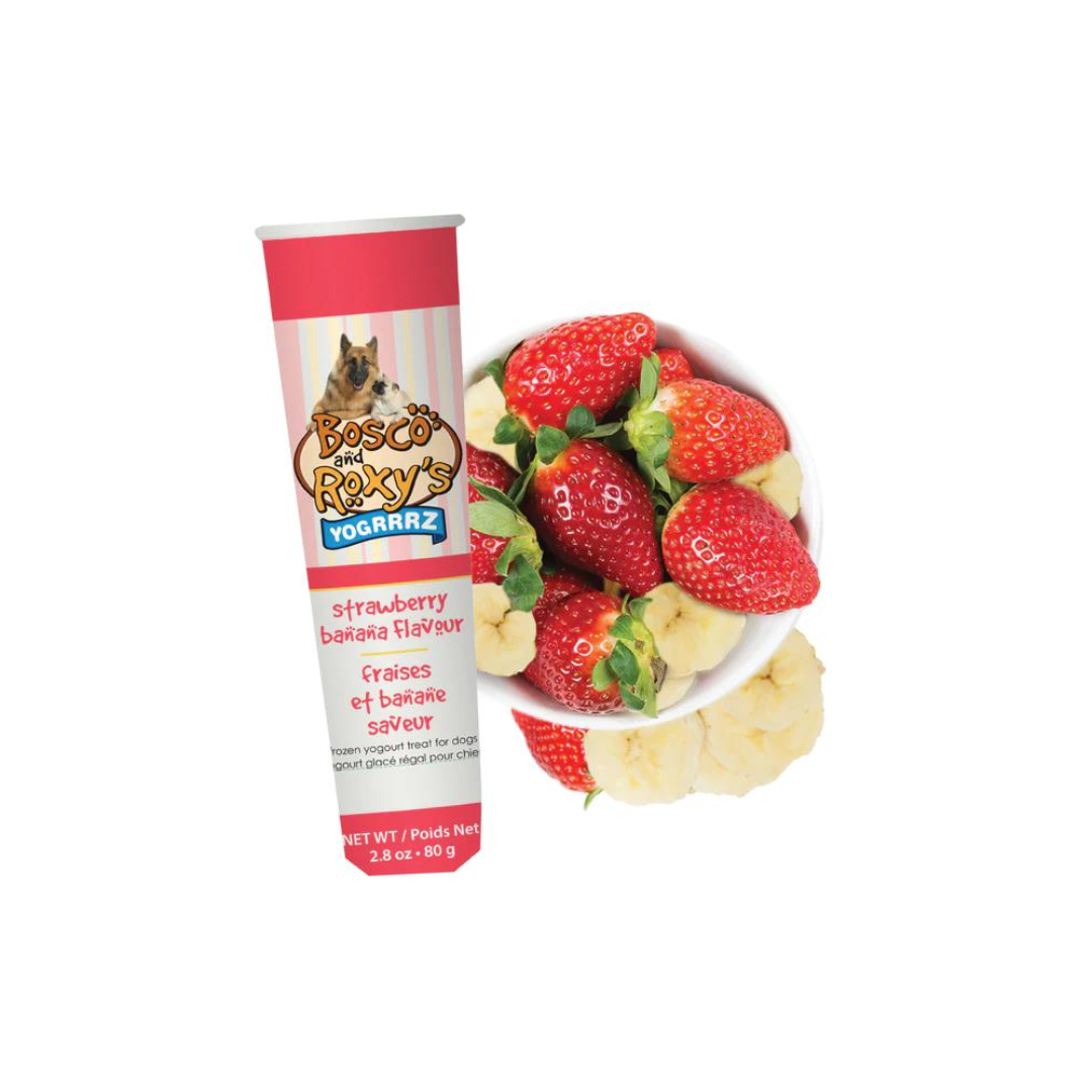 Bosco & Roxy's Frozen Dog Treats - Frozen Yogrrrz Strawberry Banana