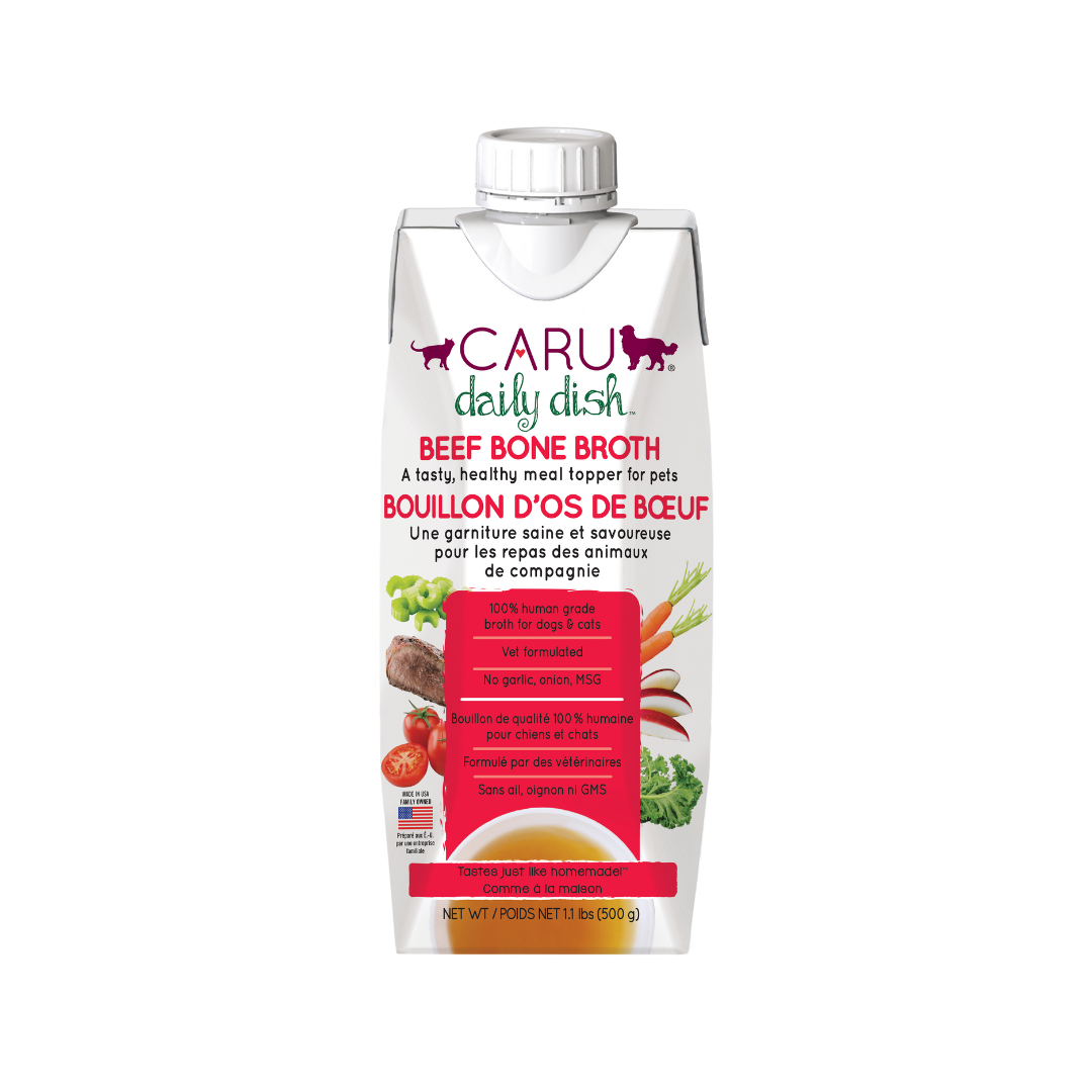 Caru Daily Dish Dog and Cat Food Toppers - Daily Dish Beef Bone Broth