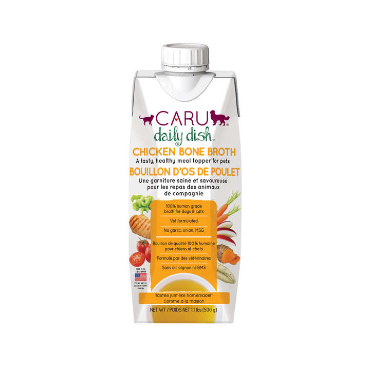 Caru Daily Dish Dog and Cat Food Toppers - Daily Dish Chicken Bone Broth