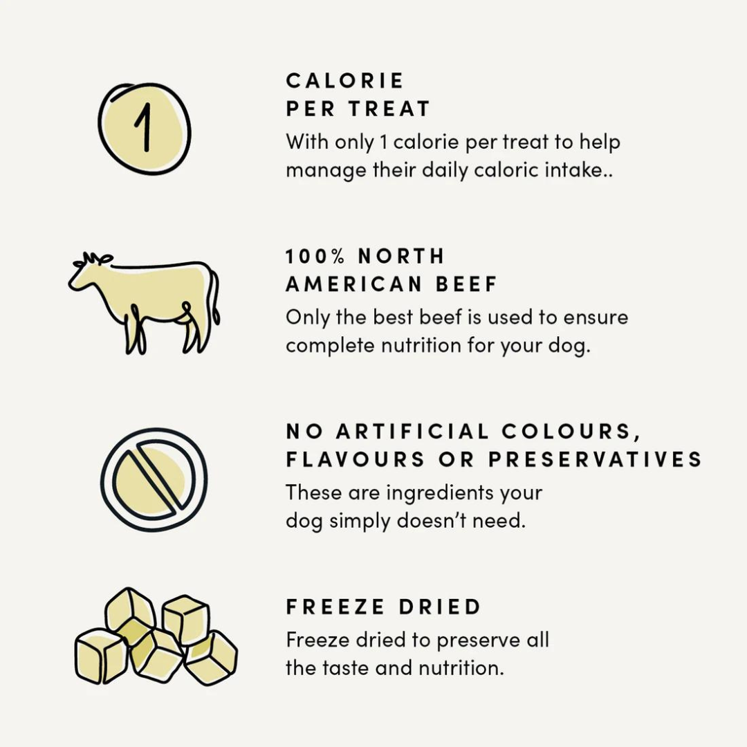 Crumps' Naturals Dog Treats - Freeze-Dried Beef Liver Mini Trainers