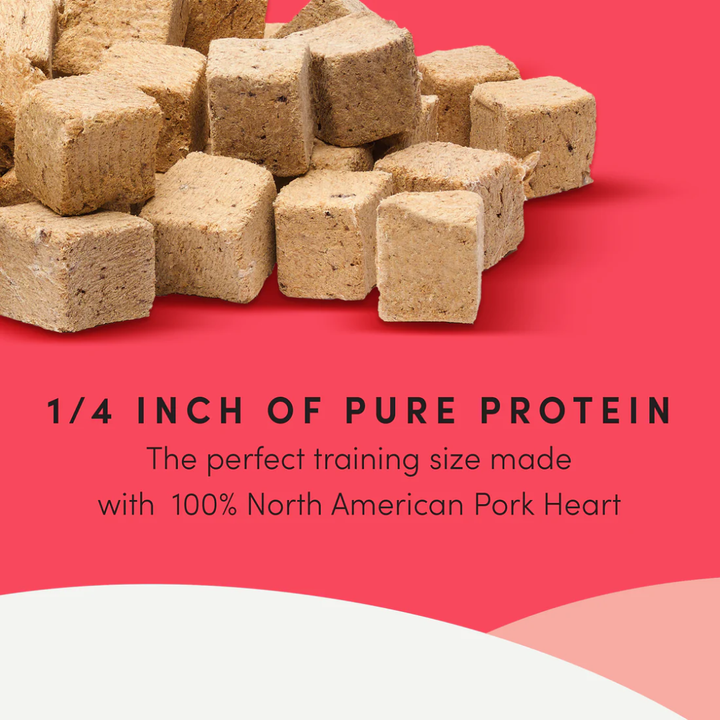 Crumps' Naturals Dog Treats - Freeze-Dried Pork Hearts Mini Trainers