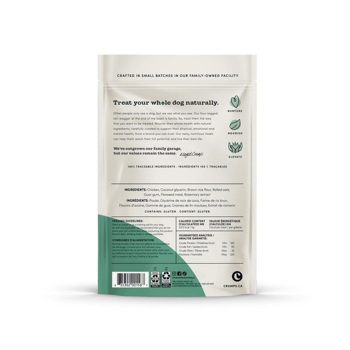 Crumps' Naturals Dog Treats - Semi Moist Chicken Mini Trainers