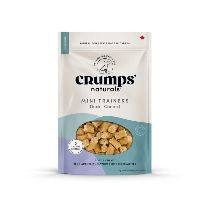 Crumps' Naturals Dog Treats - Semi Moist Duck Mini Trainers