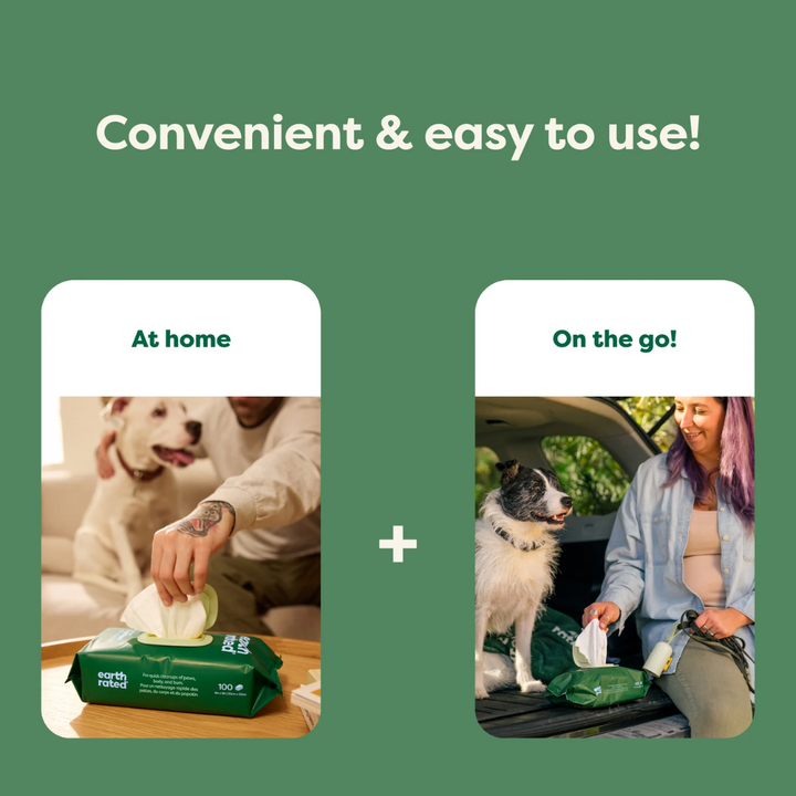 Earth Rated Pet Wipes - White Tea & Basil Wipes