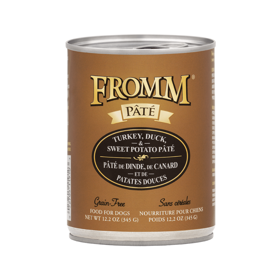 Fromm Wet Dog Food - Turkey, Duck, & Sweet Potato Pate Canned