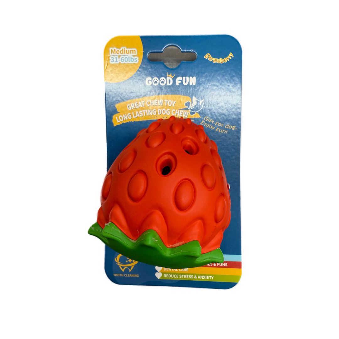 Good Fun Dog Toys - Strawberry Chew Toy