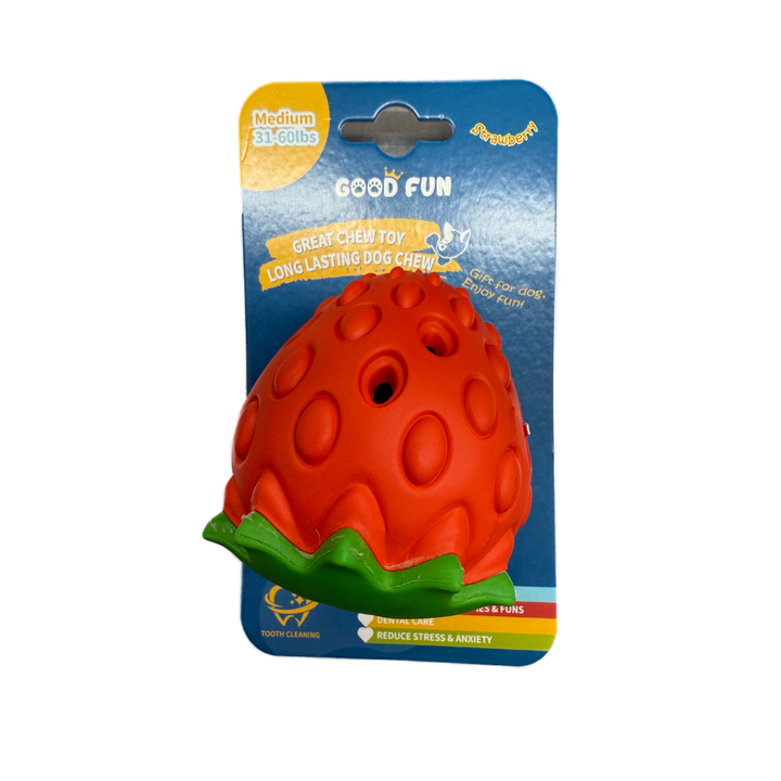 Good Fun Dog Toys - Strawberry Chew Toy