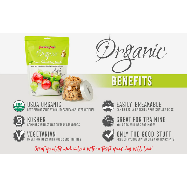 Grandma Lucy's Dog Treats - Organic Oven Baked Apple