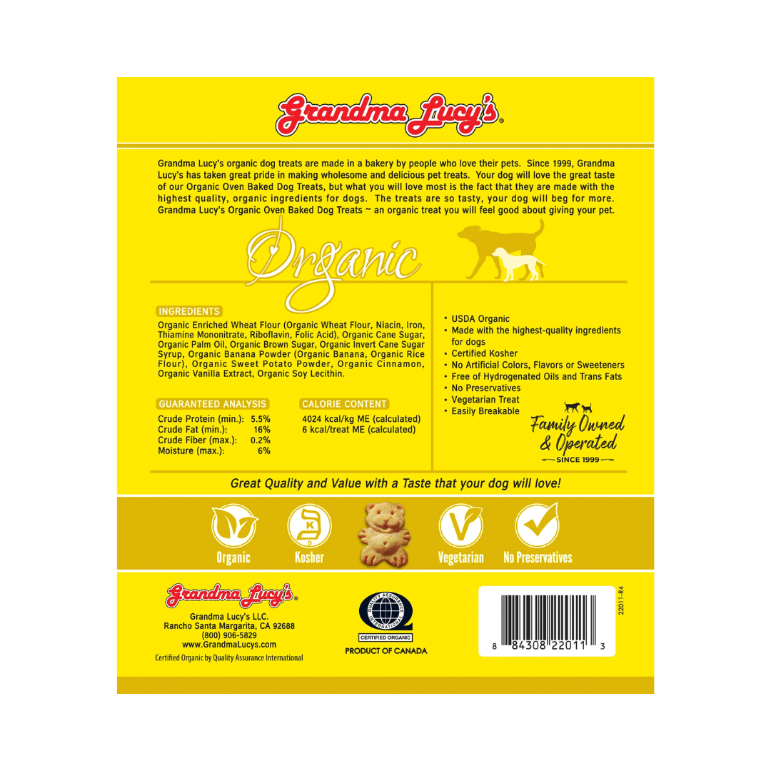 Grandma Lucy's Dog Treats - Organic Oven Baked Banana & Sweet Potato