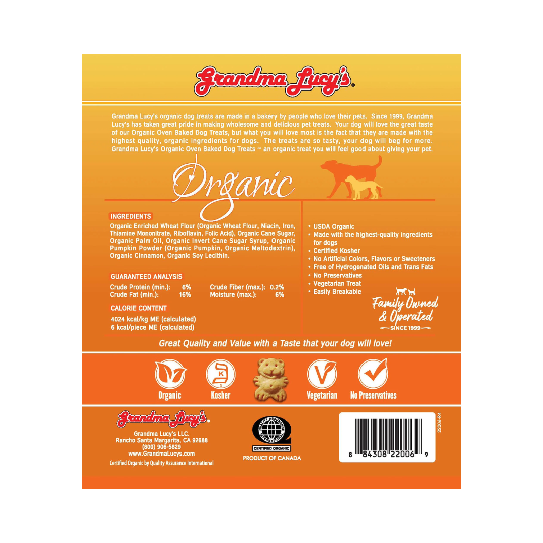 Grandma Lucy's Dog Treats - Organic Oven Baked Pumpkin