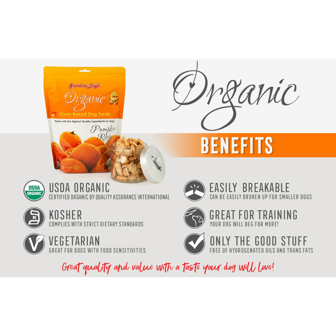 Grandma Lucy's Dog Treats - Organic Oven Baked Pumpkin