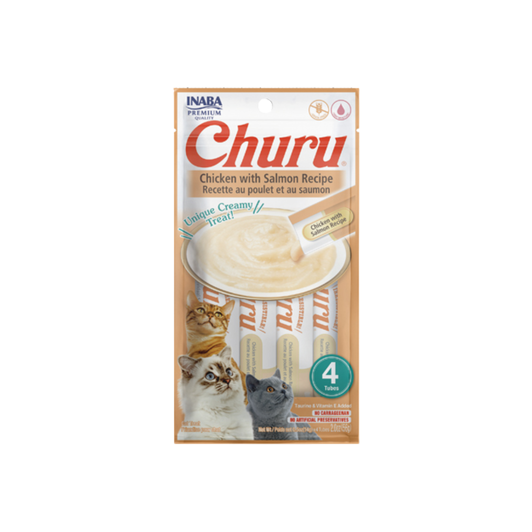 Inaba Cat Treats - Churu Chicken with Salmon Recipe