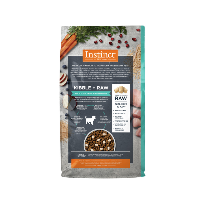 Instinct Kibble Dry Dog Food - Raw Boost Whole Grain Real Chicken Brown Rice Puppy