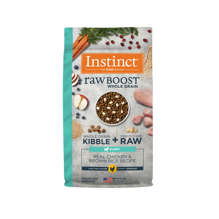 Instinct Kibble Dry Dog Food - Raw Boost Whole Grain Real Chicken Brown Rice Puppy