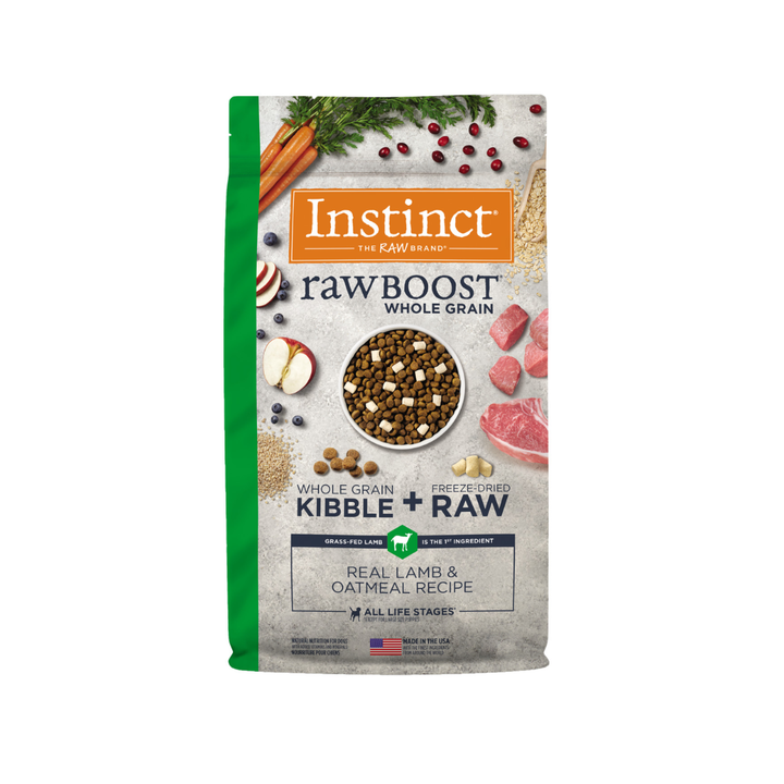 Instinct Kibble Dry Dog Food - Raw Boost Whole Grain Real Lamb And Oatmeal