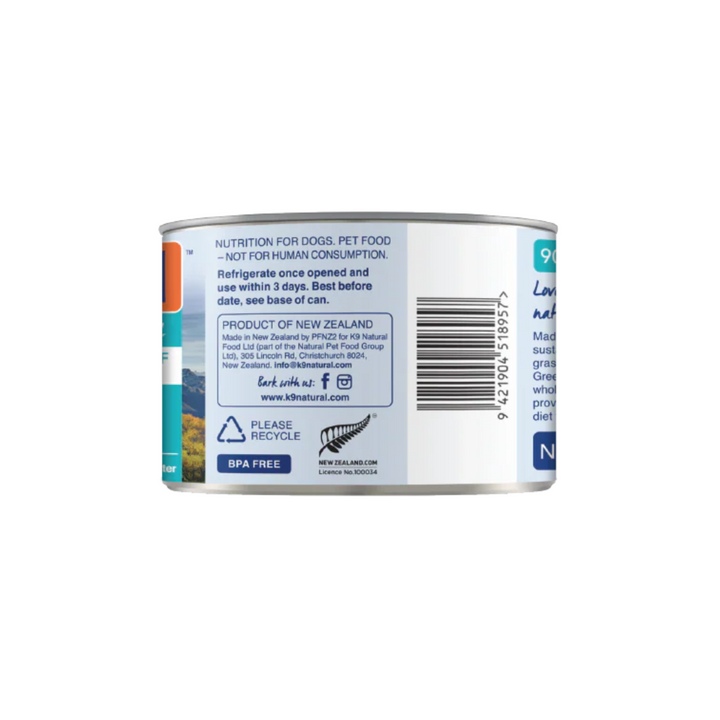 K9 Natural Wet Dog Food - Hoki & Beef Feast Canned Dog Food Canned