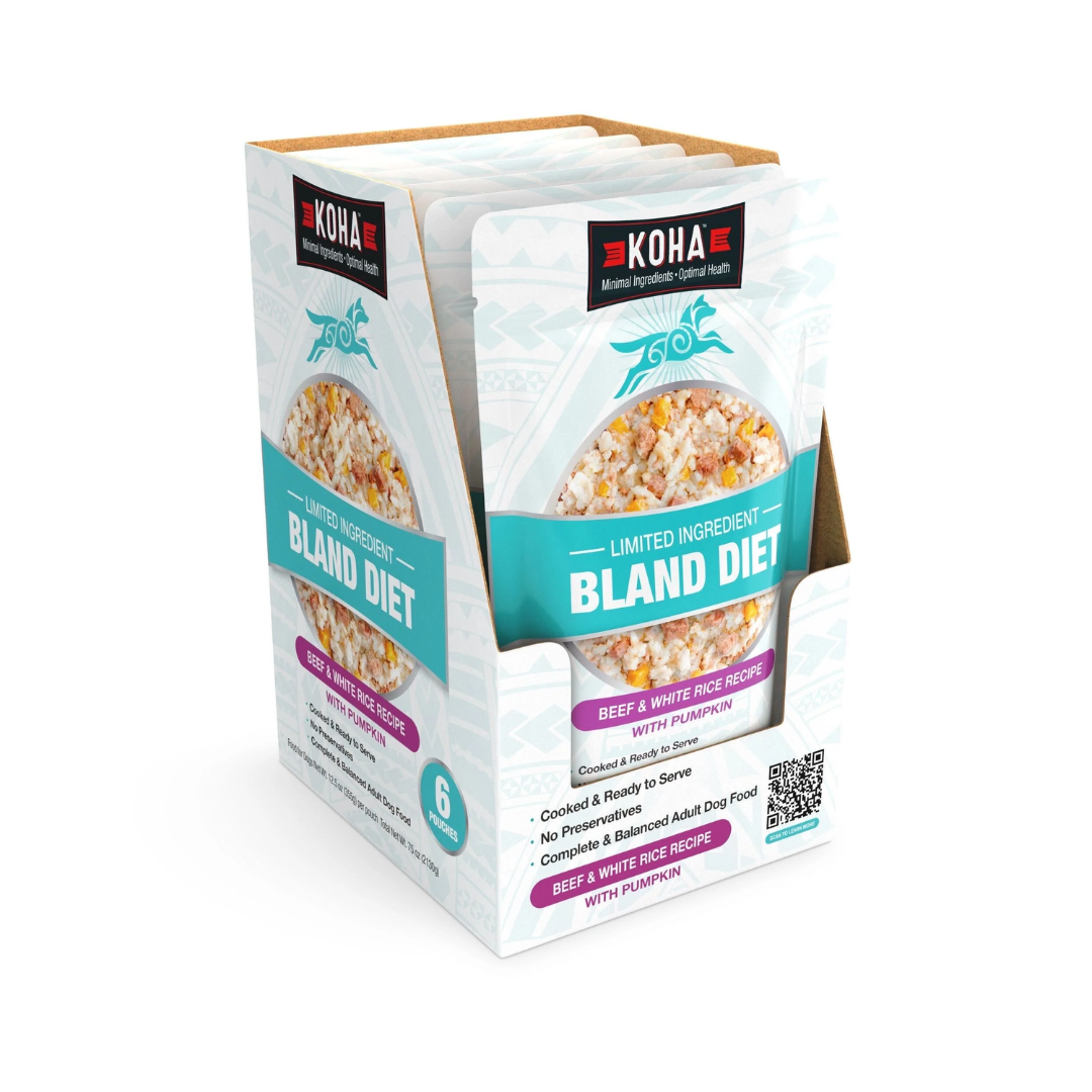 KOHA Wet Dog Food - Limited Ingredient Wet Bland Diet Beef & White Rice Recipe