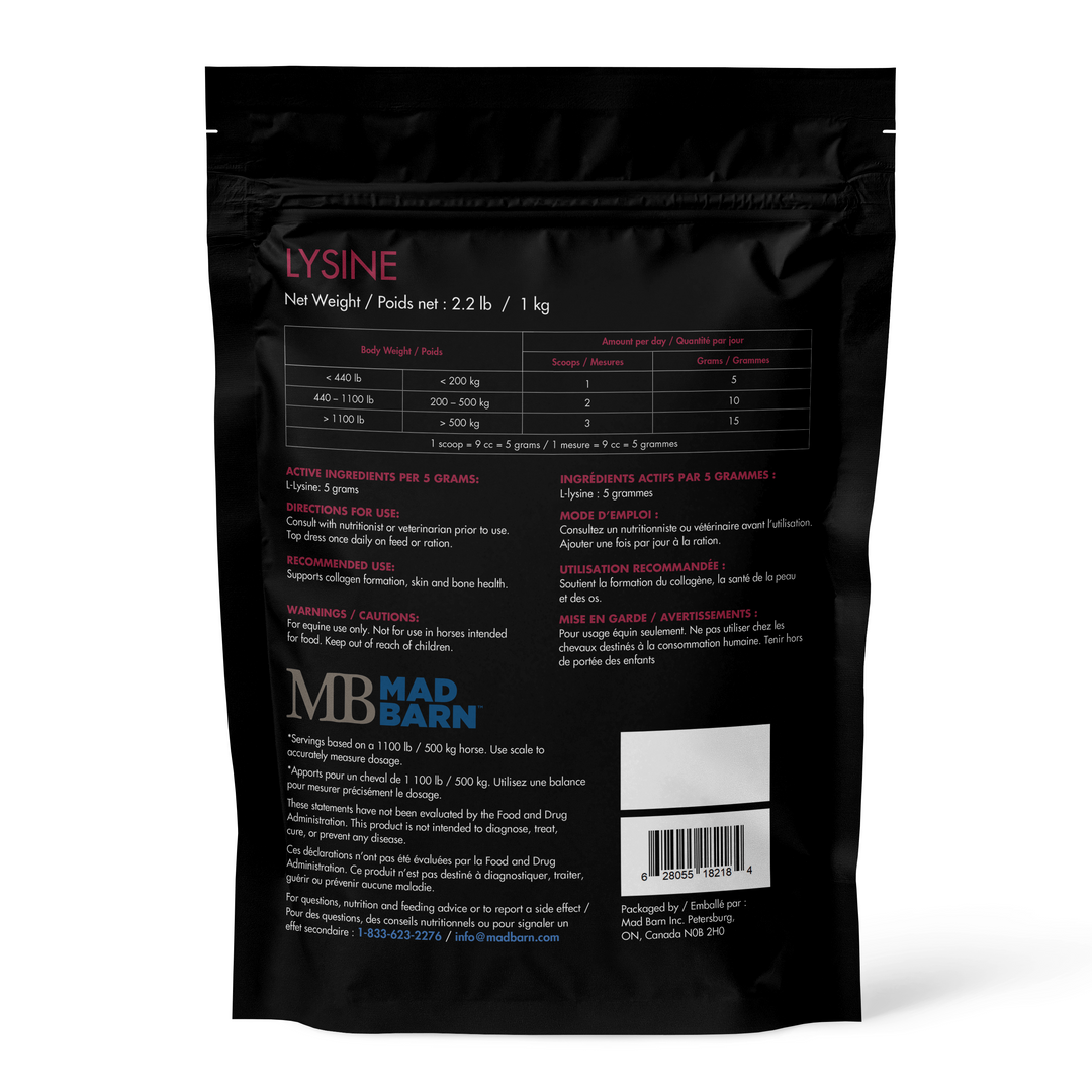 Equine Supplements - Mad Barn L-Lysine