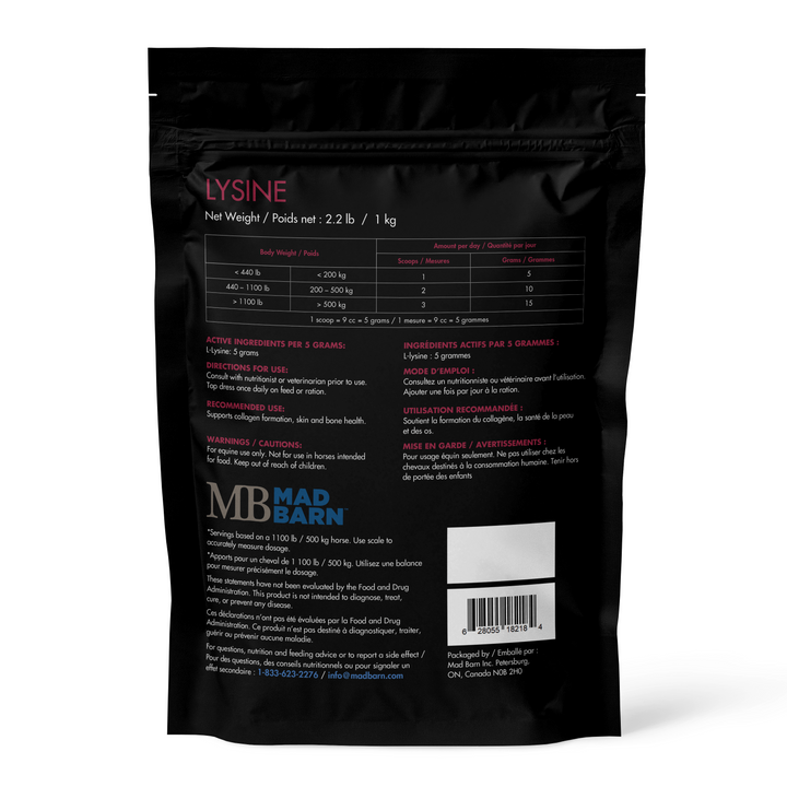 Equine Supplements - Mad Barn L-Lysine