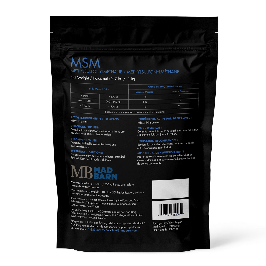 Equine Supplements - Mad Barn MSM