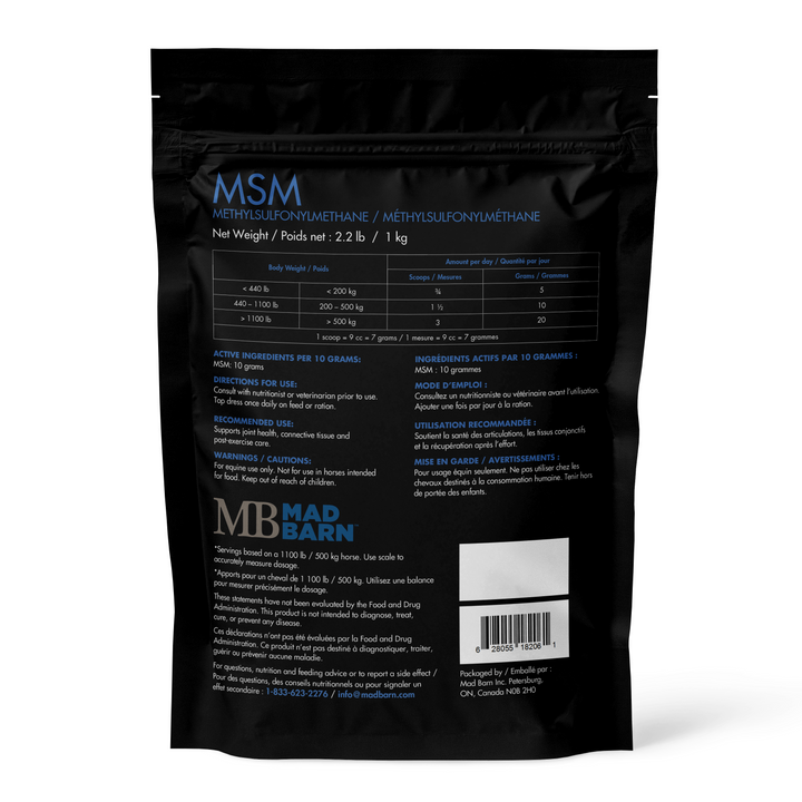 Equine Supplements - Mad Barn MSM