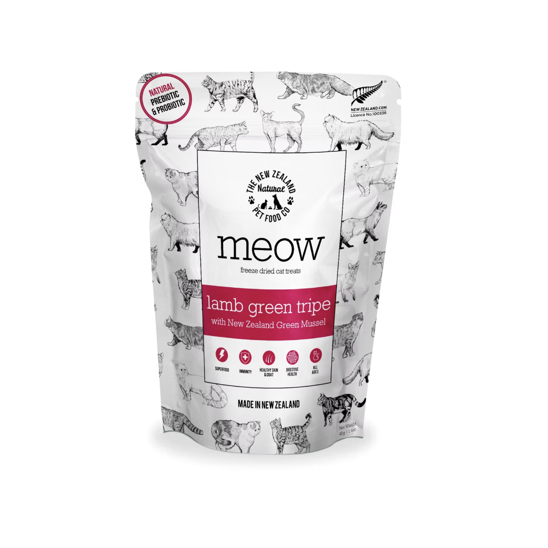 Meow Freeze Dried Cat Treats - Lamb Tripe Treat