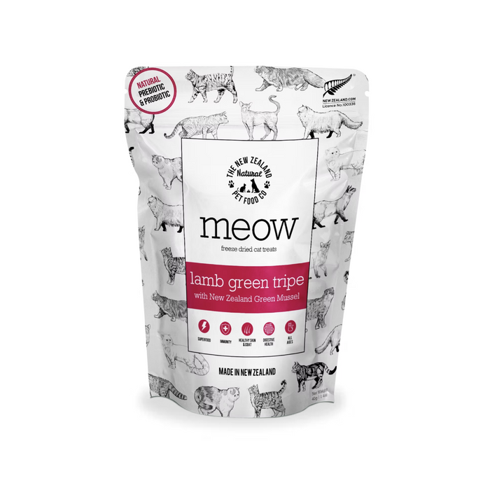Meow Freeze Dried Cat Treats - Lamb Tripe Treat