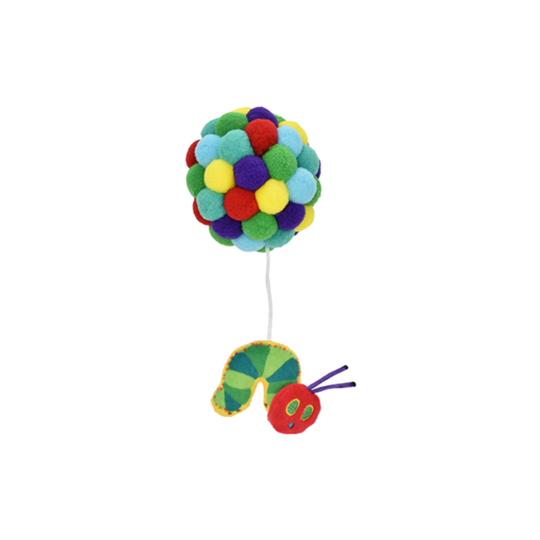 Multipet Cat Toys - The Very Hungry Caterpillar Pompom Ball & Caterpillar
