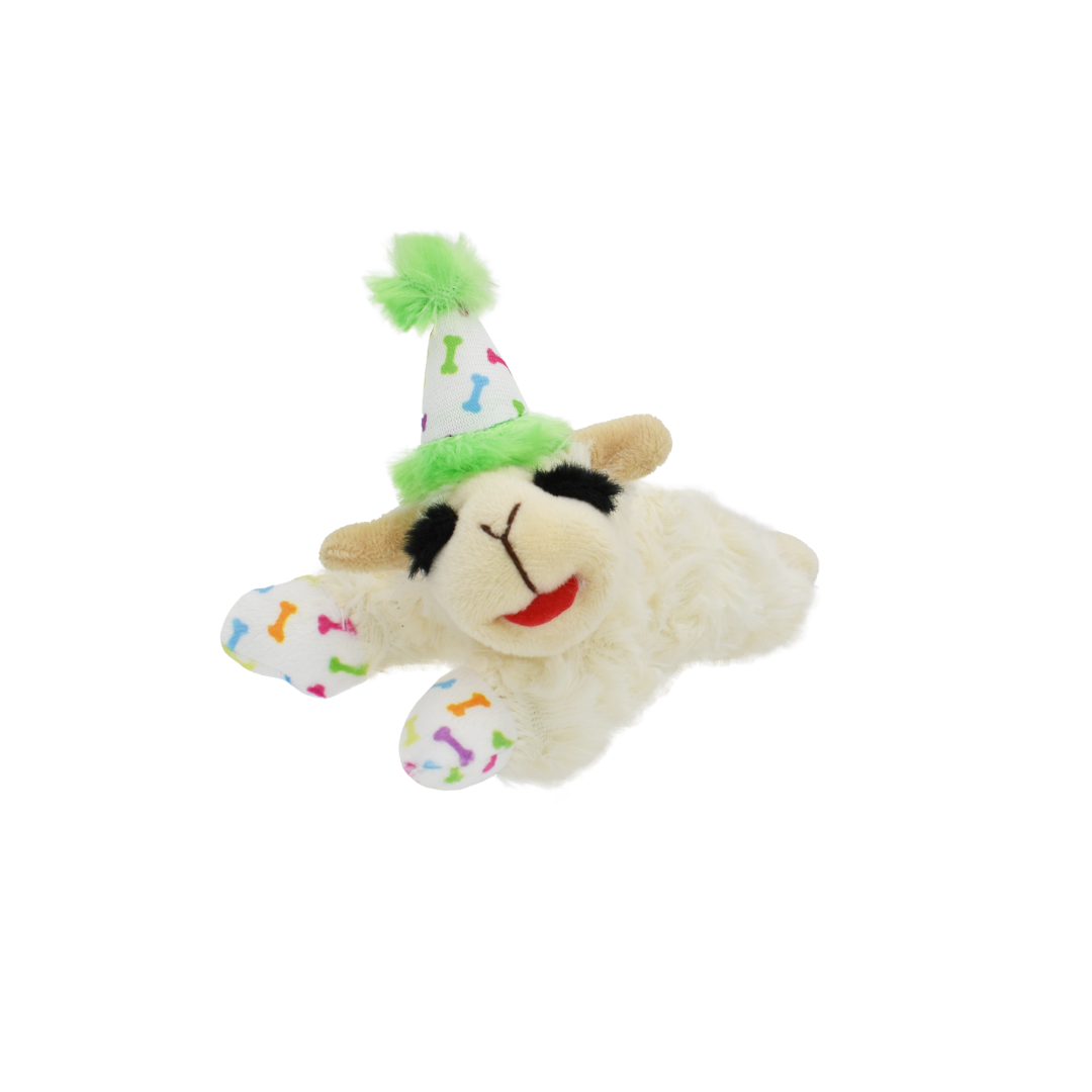 Multipet Dog Toys - Lamb Chop with Birthday Hat