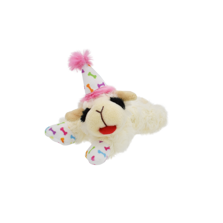 Multipet Dog Toys - Lamb Chop with Birthday Hat
