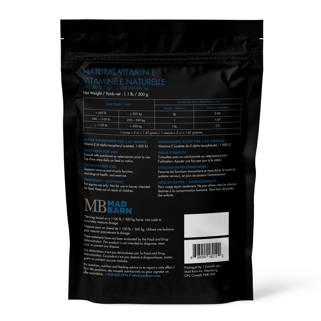 Equine Supplements - Mad Barn Natural E (600 IU/g)