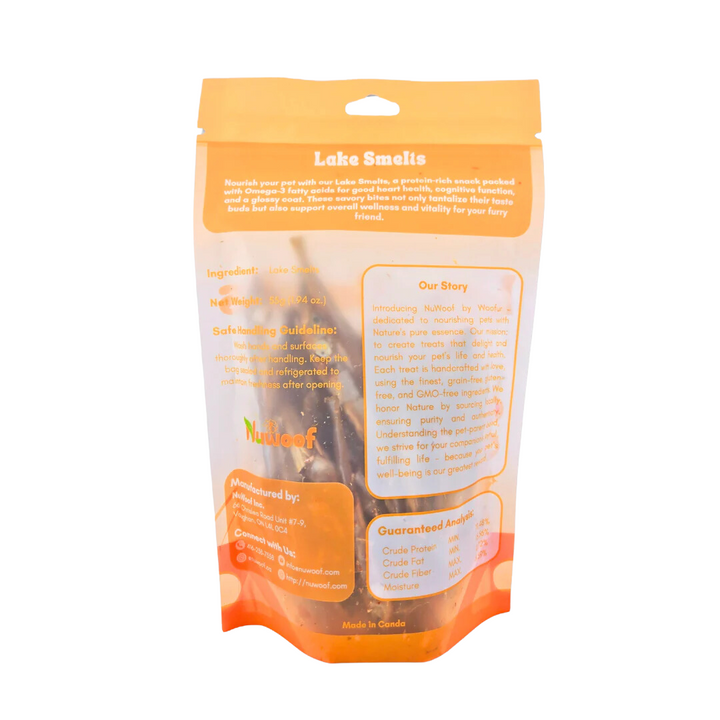 NuWoof Dehydrated Dog and Cat Treats - Lake Smelts