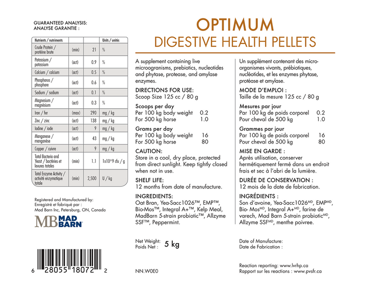 Equine Supplements - Mad Barn Optimum Digestive Health
