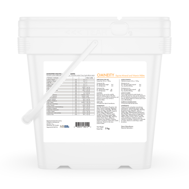 Equine Supplements - Mad Barn Omneity - Equine Mineral and Vitamin Pellet