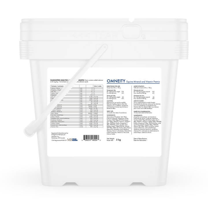 Equine Supplements - Mad Barn Omneity - Equine Mineral and Vitamin Premix