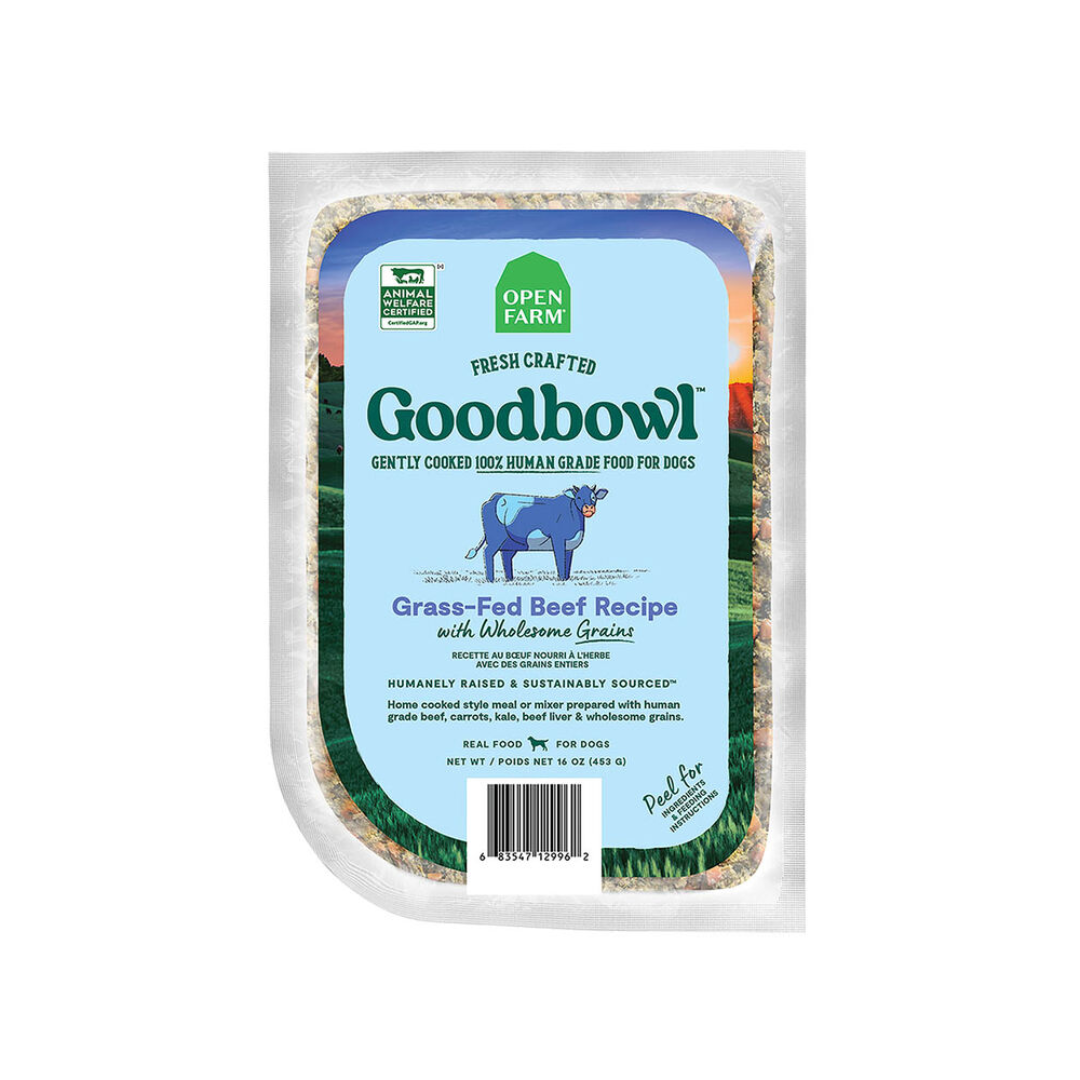 Open Farm Frozen Dog Food - Goodbowl Grass-Fed Beef & Wholesome Grains