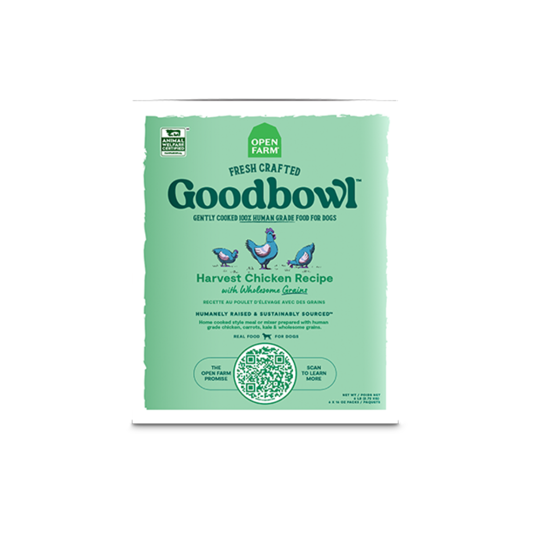Open Farm Frozen Dog Food - Goodbowl Harvest Chicken & Wholesome Grains