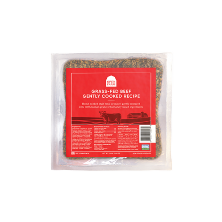 Open Farm Frozen Dog Food - Grass-Fed Beef Gently Cooked Recipe