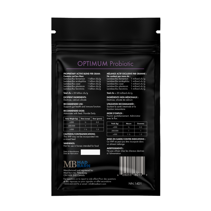 Equine Supplements - Mad Barn Optimum Probiotics