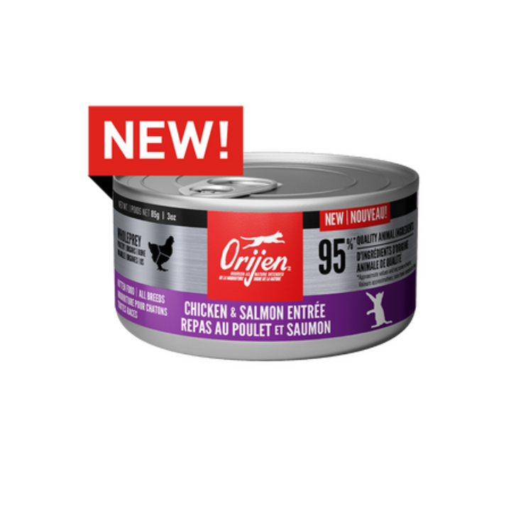 Orijen Wet Cat Food -  Chicken & Salmon Entree Wet Food for Kittens Canned