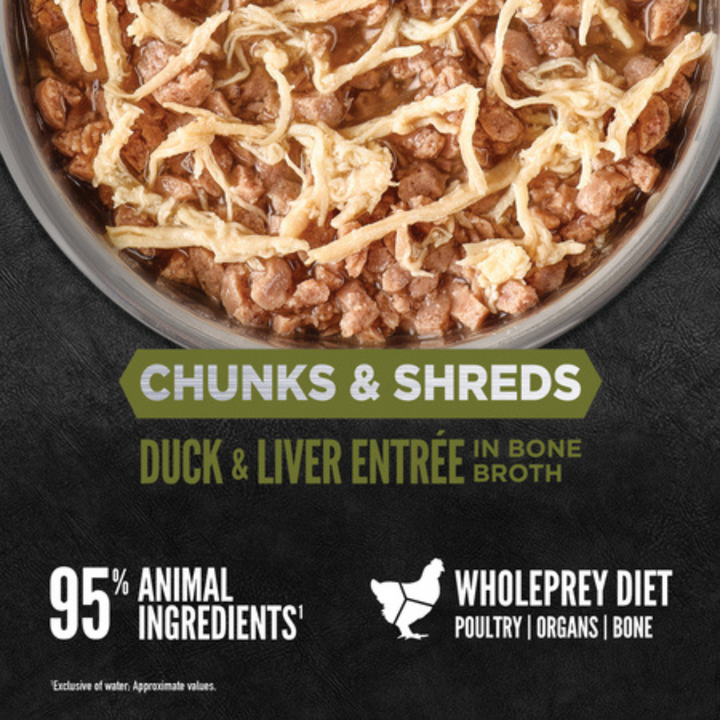 Orijen Wet Cat Food - Chunks & Shreds, Duck & Liver Entrée